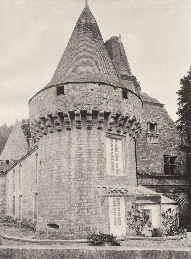 CHARENTE-MARITIME. Dampierre-sur-Boutonne- Château 1904 old antique print